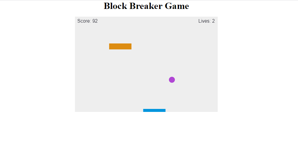 Simple Block Breaker Game in JavaScript Free Source Code SourceCodester